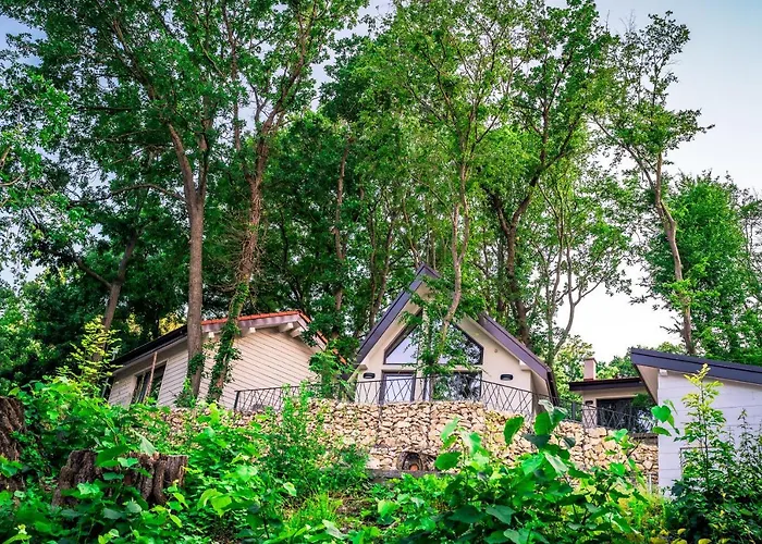 къщички синьо лято, черноморец - - Blue Summer Ferienhaus