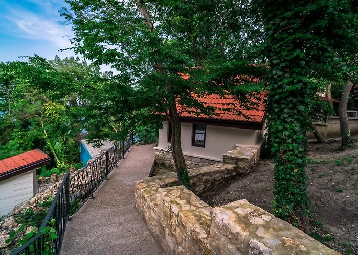 къщички синьо лято, черноморец - - Blue Summer Ferienhaus